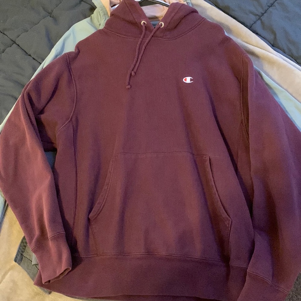 Champion Reverse Weave Hoodie Maroon